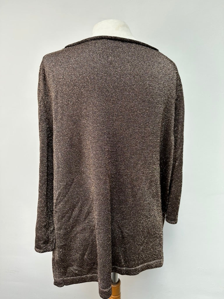 Mayerline lurex trui bruin maat 3L