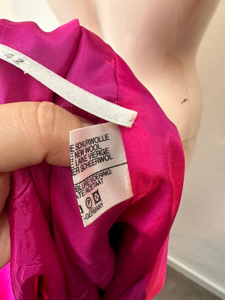 Vintage roze/zwart midirok maat 42