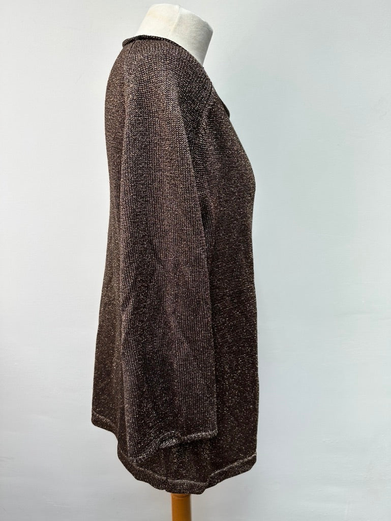 Mayerline lurex trui bruin maat 3L
