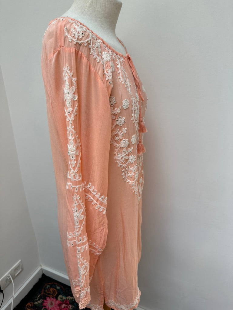Melissa Odabash kaftan beachdress koraal maat L