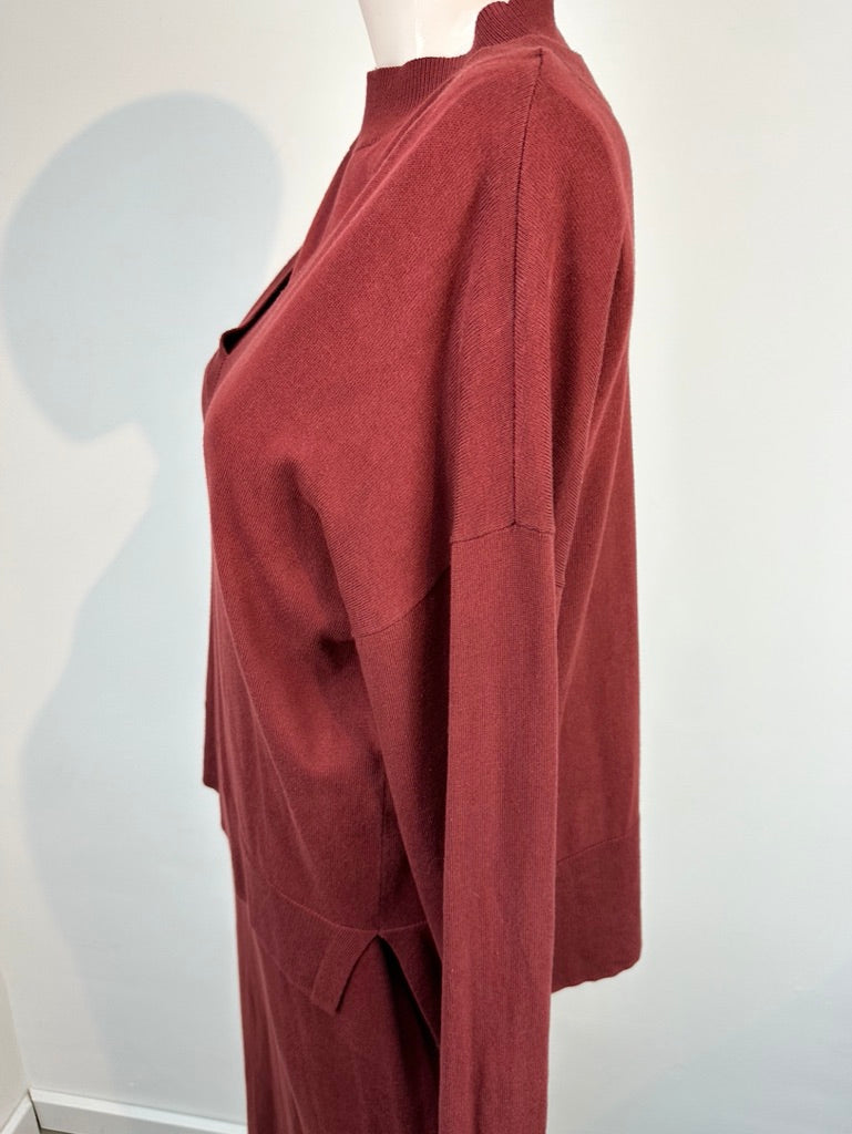 EDC by Esprit bordeauxrode jurk tweelaags maat M