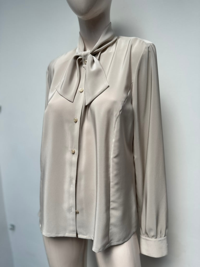 Sommermann beige blouse met strik maat 42