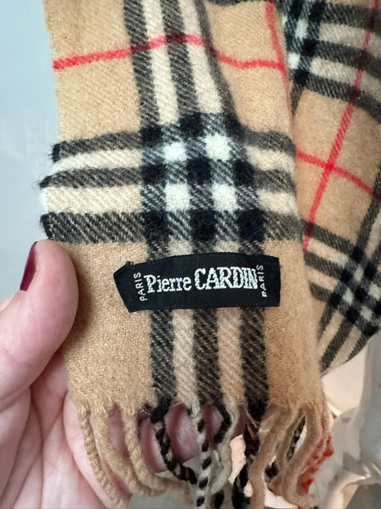 Pierre Cardin geruite wollen sjaal