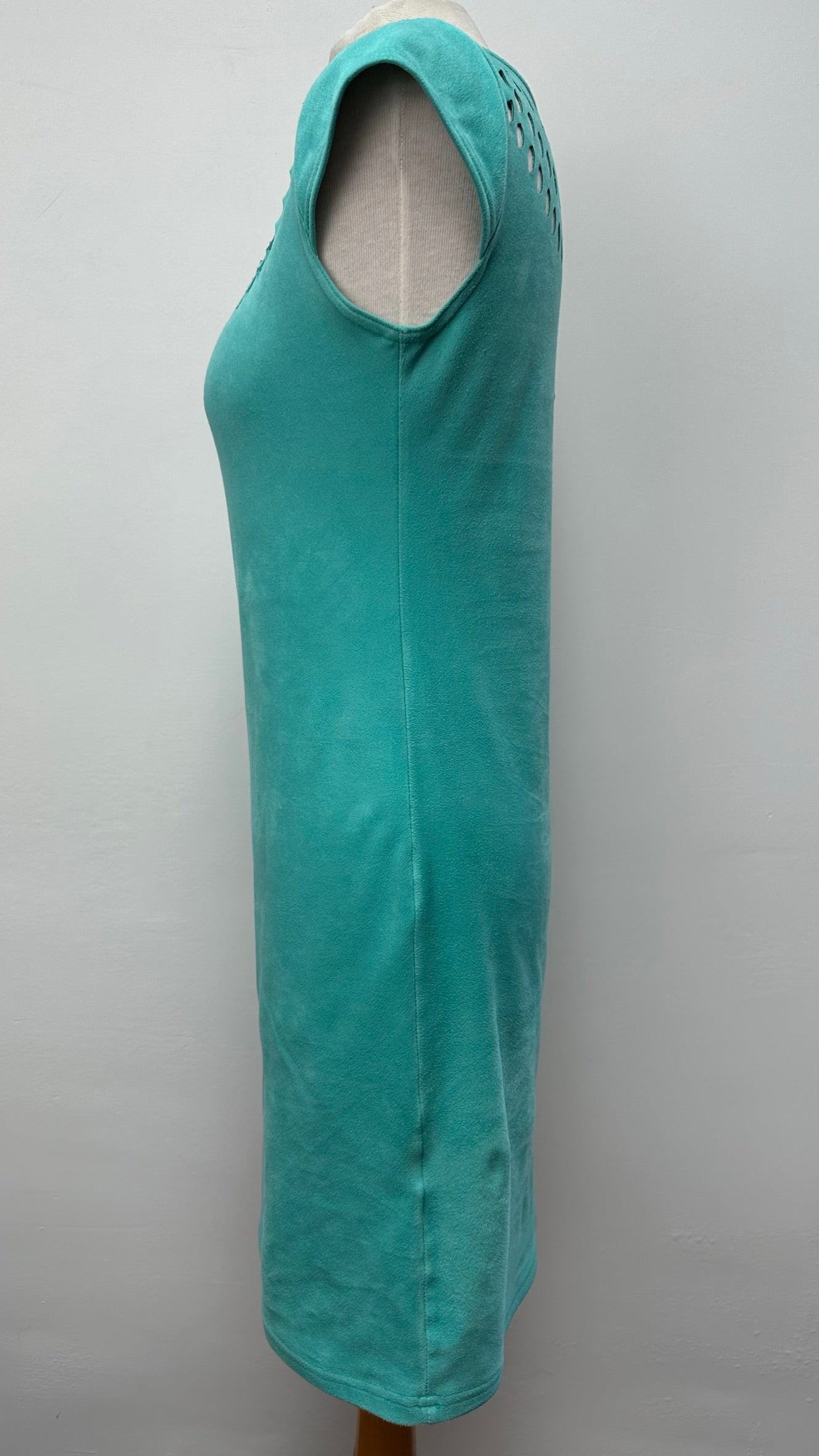 Jeff Gallano turquoise jurk met open print maat 2