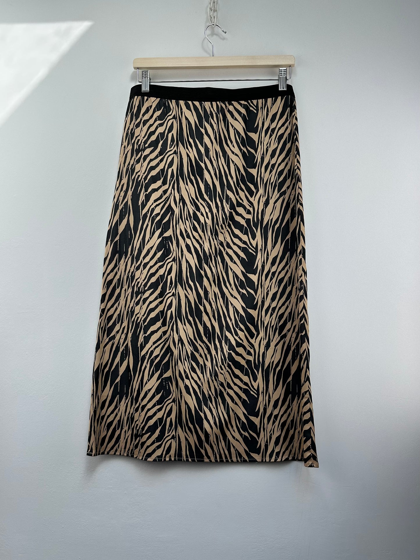 MSCH Copenhagen midi-rok beige/zwart maat L
