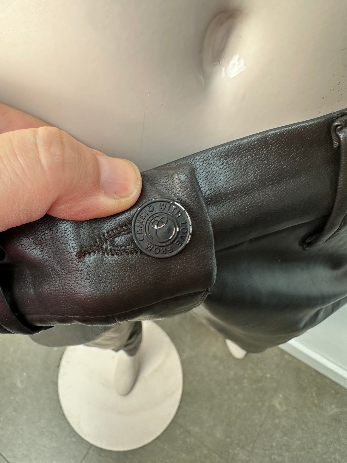 Cambio bruine vegan leren broek maat 42