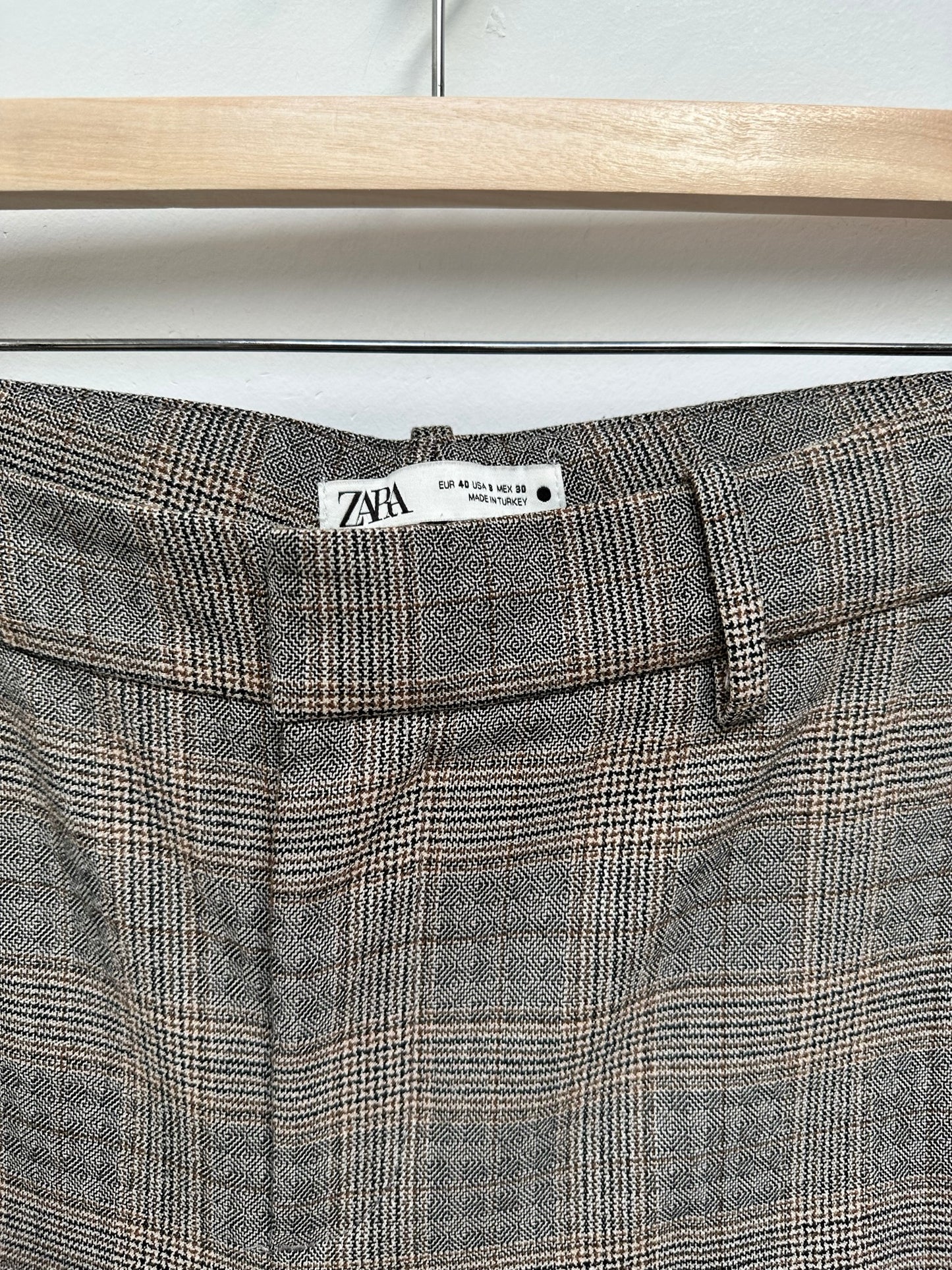 Zara geruite pantalon maat 40