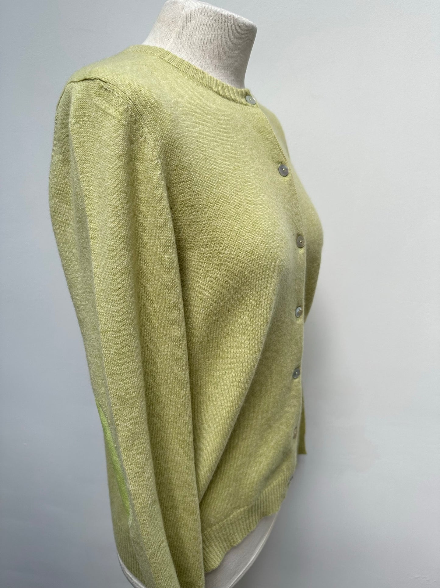 Mongol Textile Cashmere vest groen maat L
