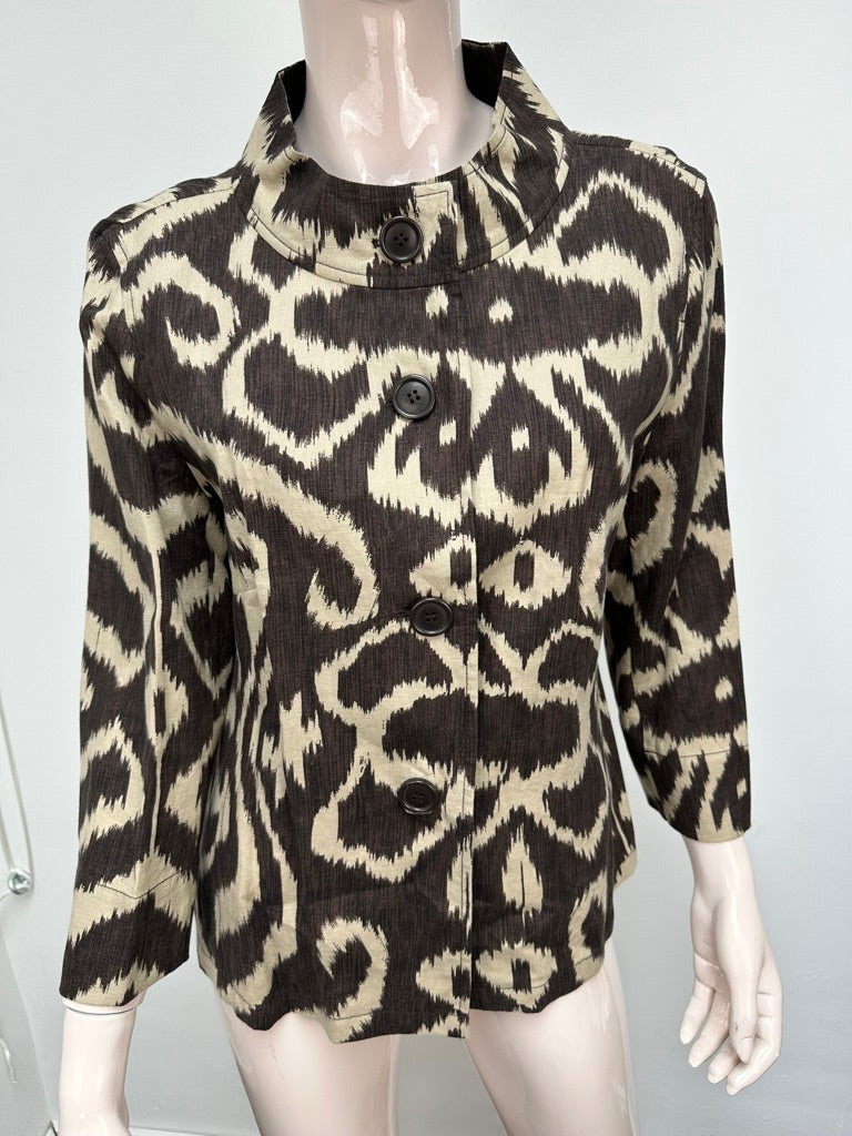 Taifun bruin jasje met print maat 40