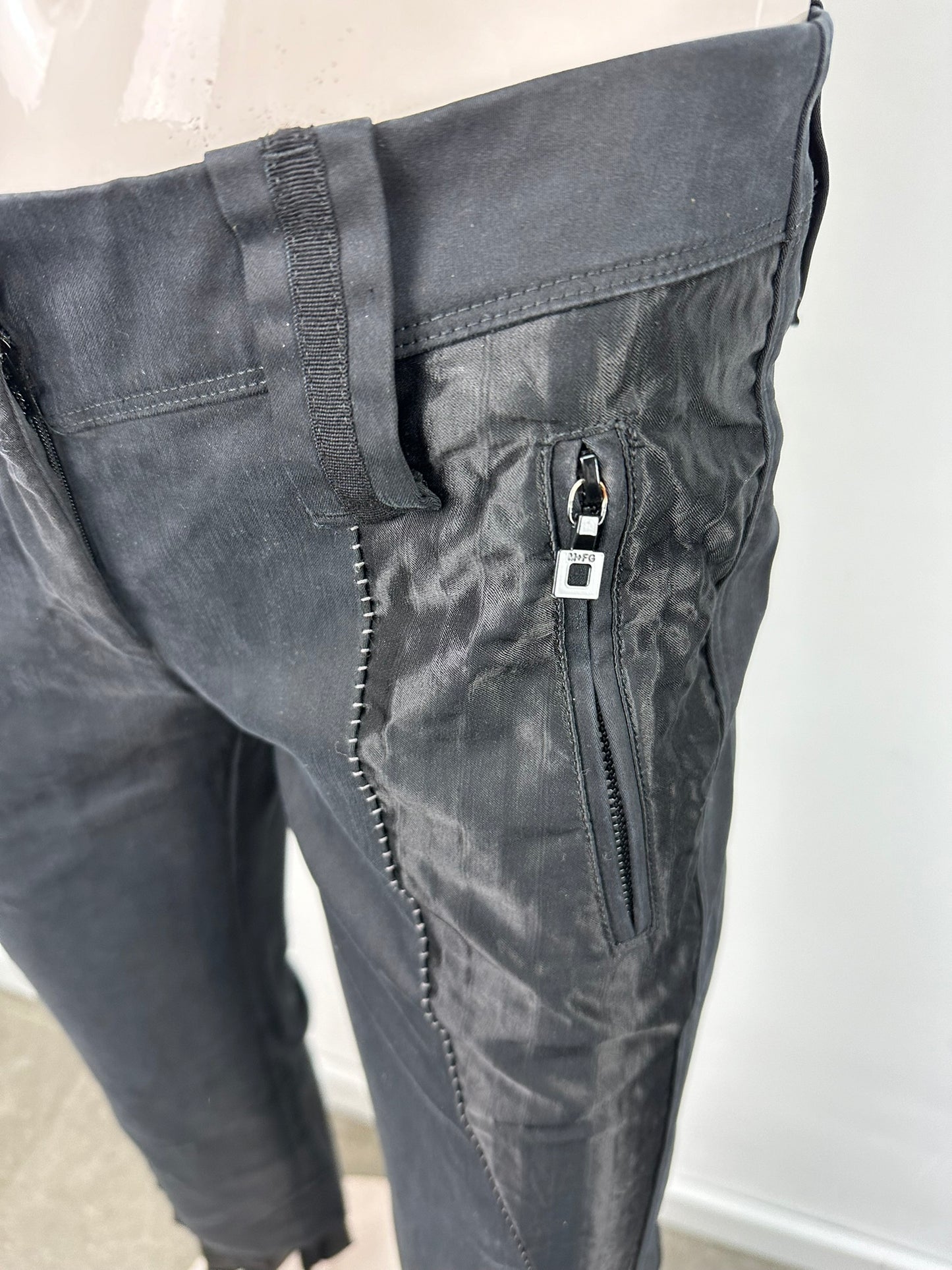 Marithé et François Girbaud cropped broek met ruches maat M
