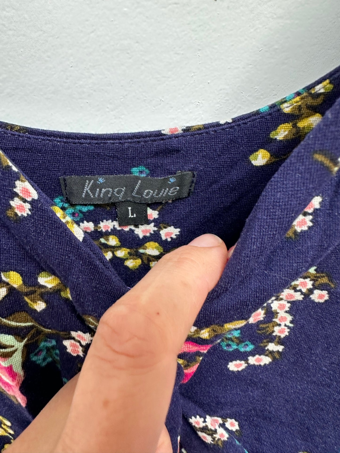 King Louie jurk met bloemen maat L