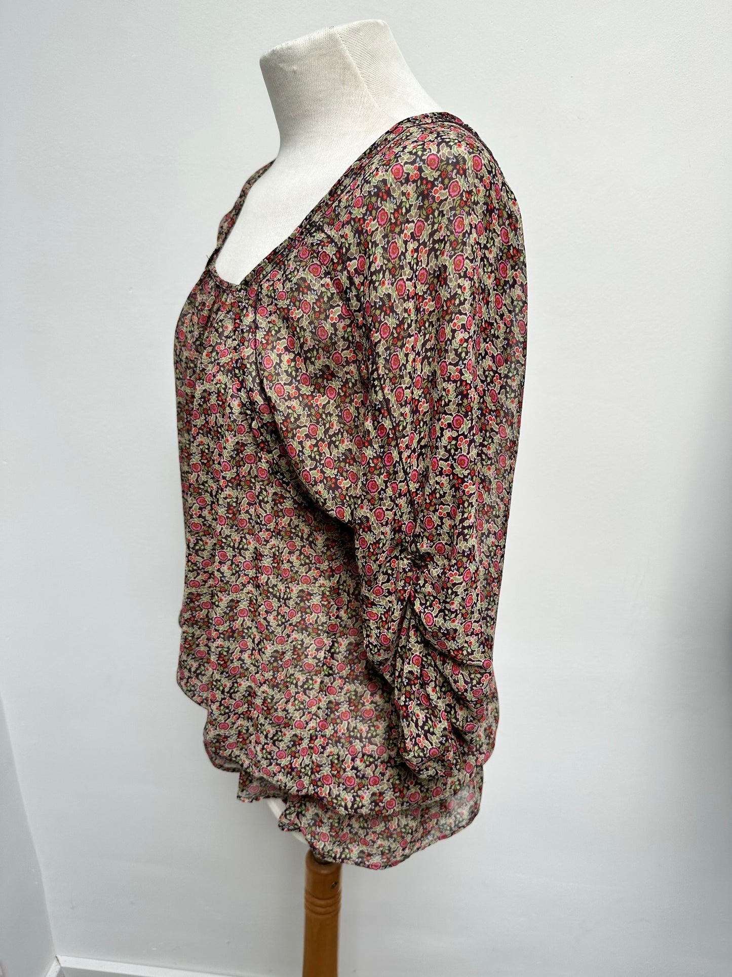 Mango floral blouse maat L