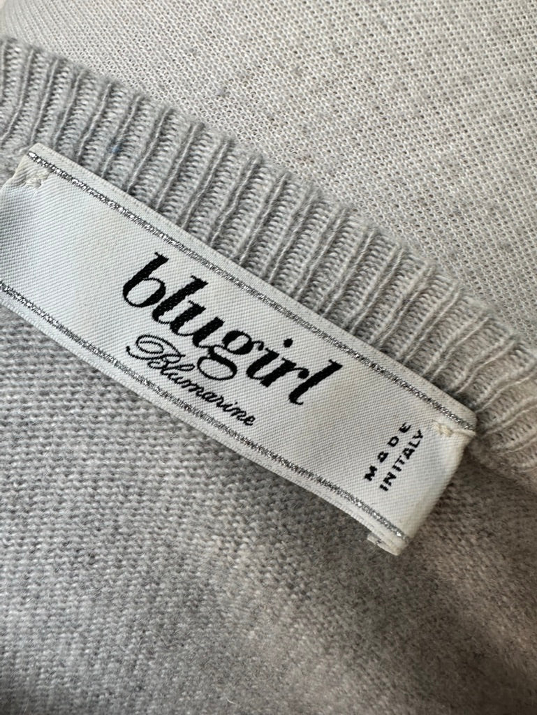 Blumarine Blugirl grijs vestje met kraaltjes maat 38