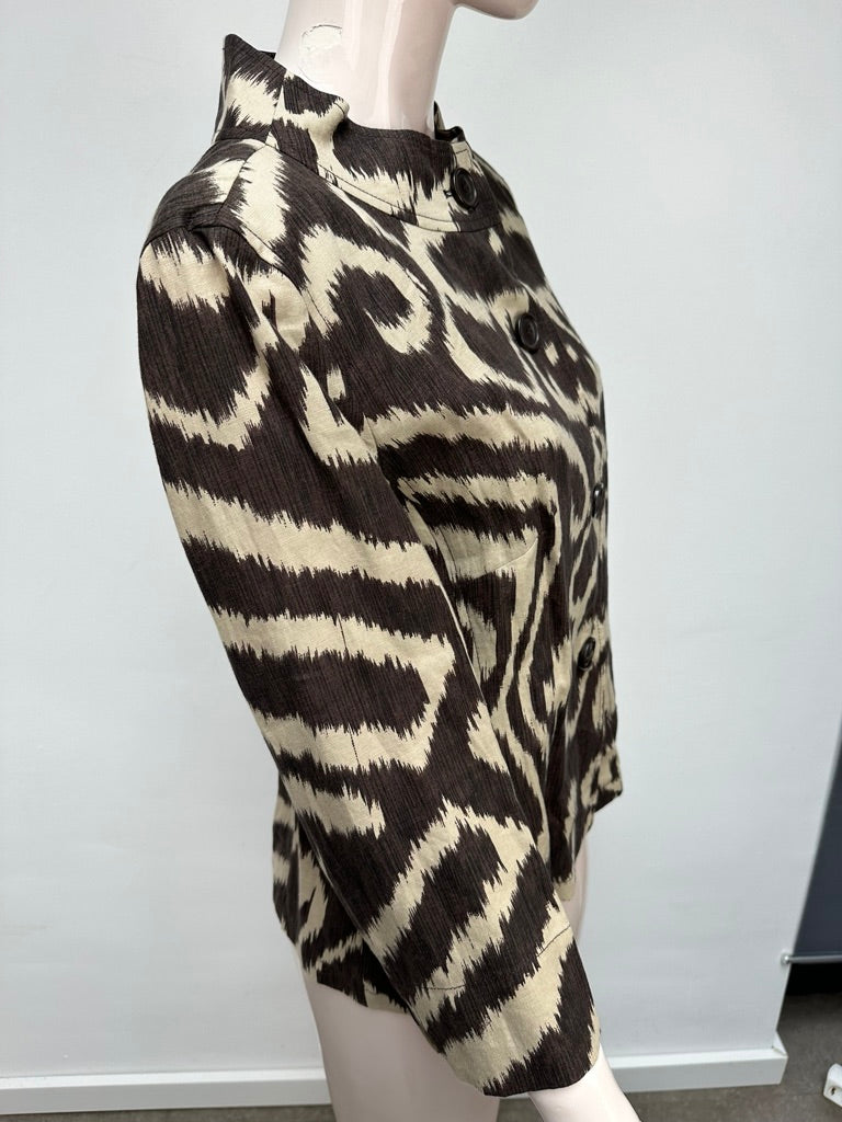 Taifun bruin jasje met print maat 40