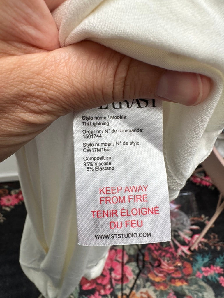 Supertrash mouwloze top wit maat XL
