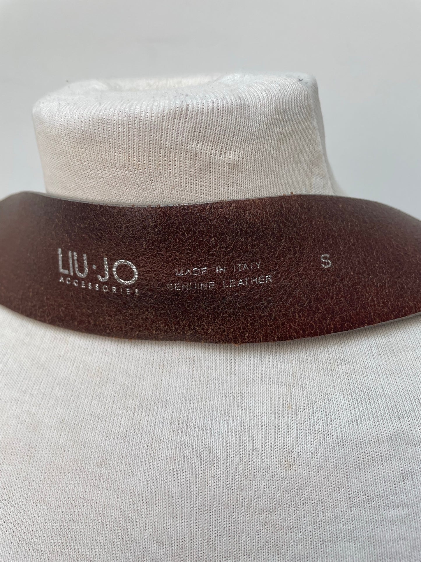 Liu Jo taupe riem met gouden gesp maat S