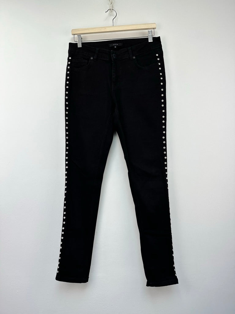Nikkie zwarte jeans met strass maat 30