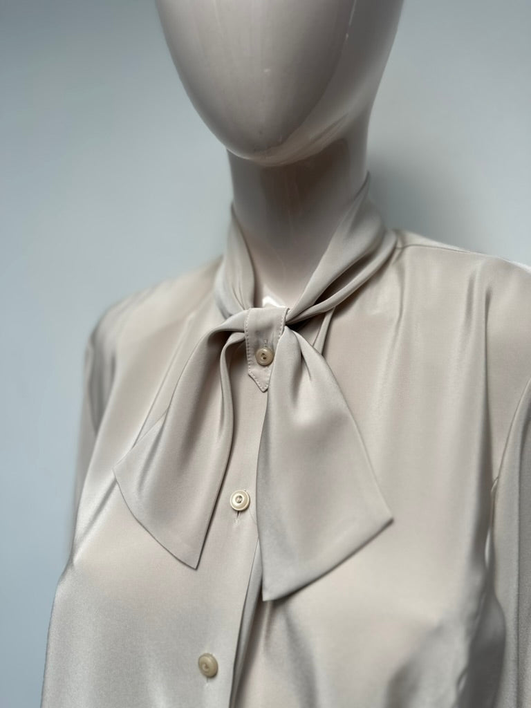 Sommermann beige blouse met strik maat 42