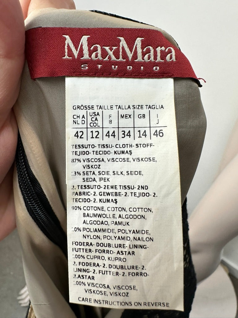 Max Mara jurk met fluweel en kant maat 42