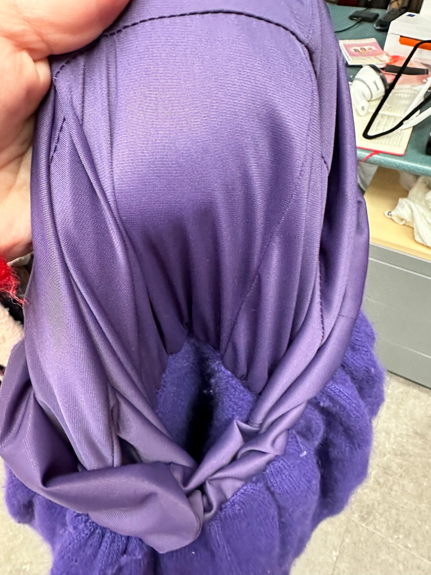 Luisa Spagnoli paarse wollen jurk met col maat S/M
