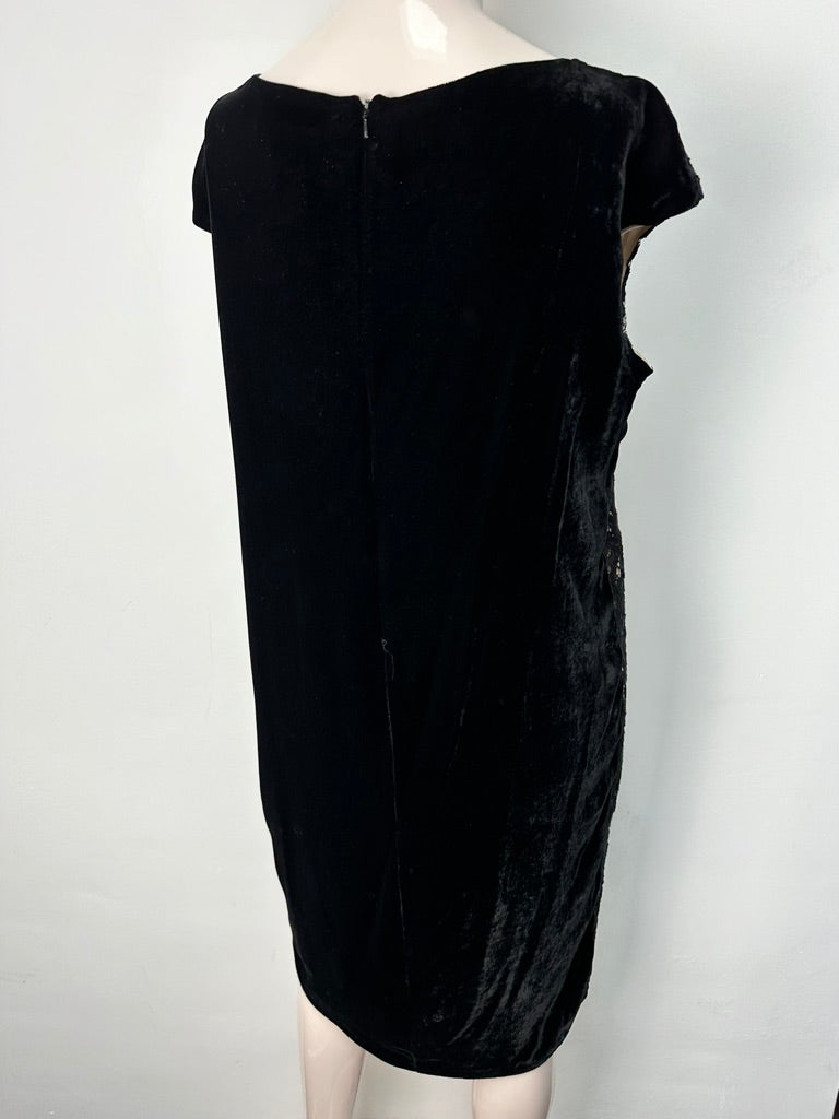 Max Mara jurk met fluweel en kant maat 42