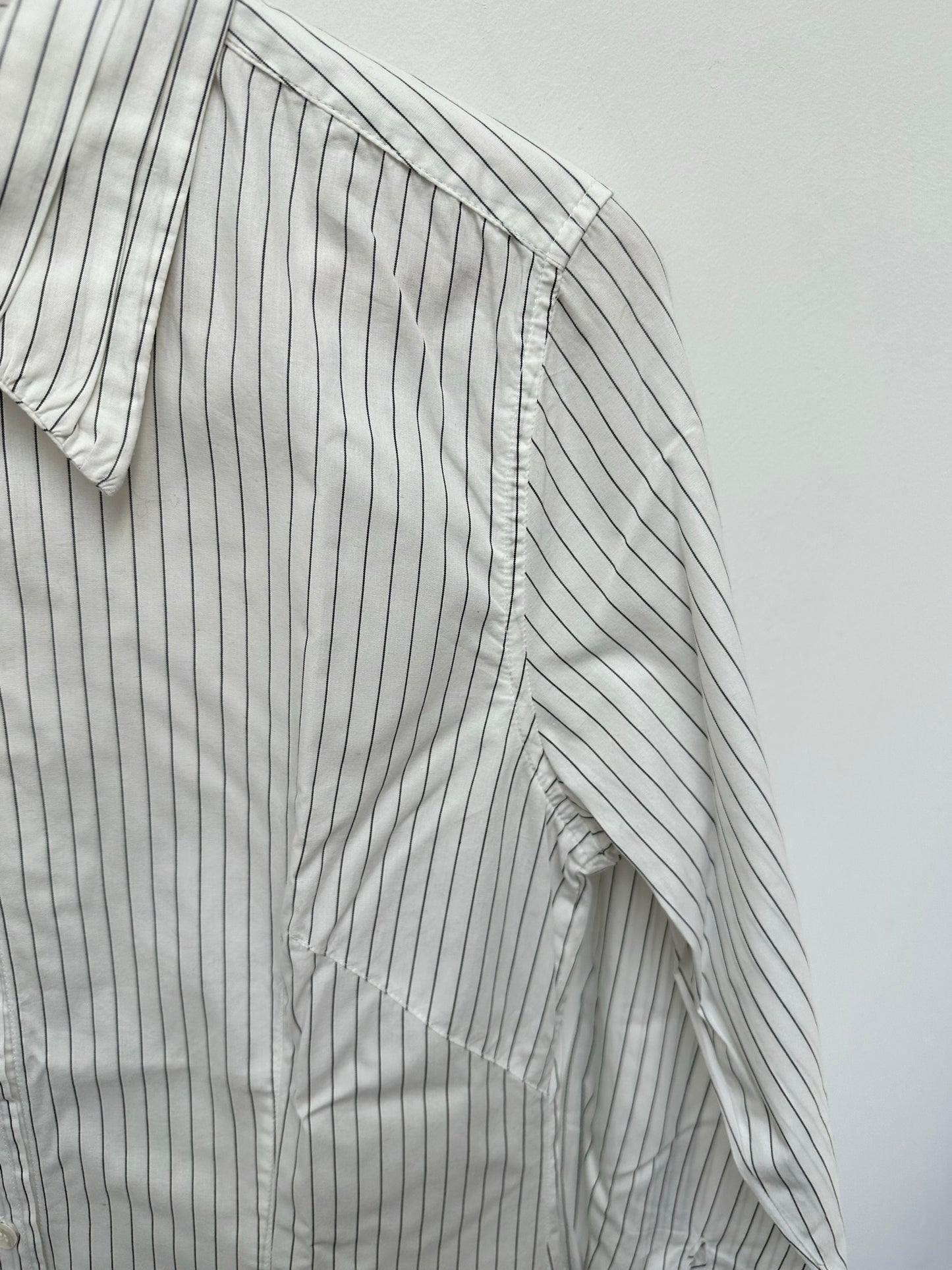 Turnover witte streep blouse maat 40