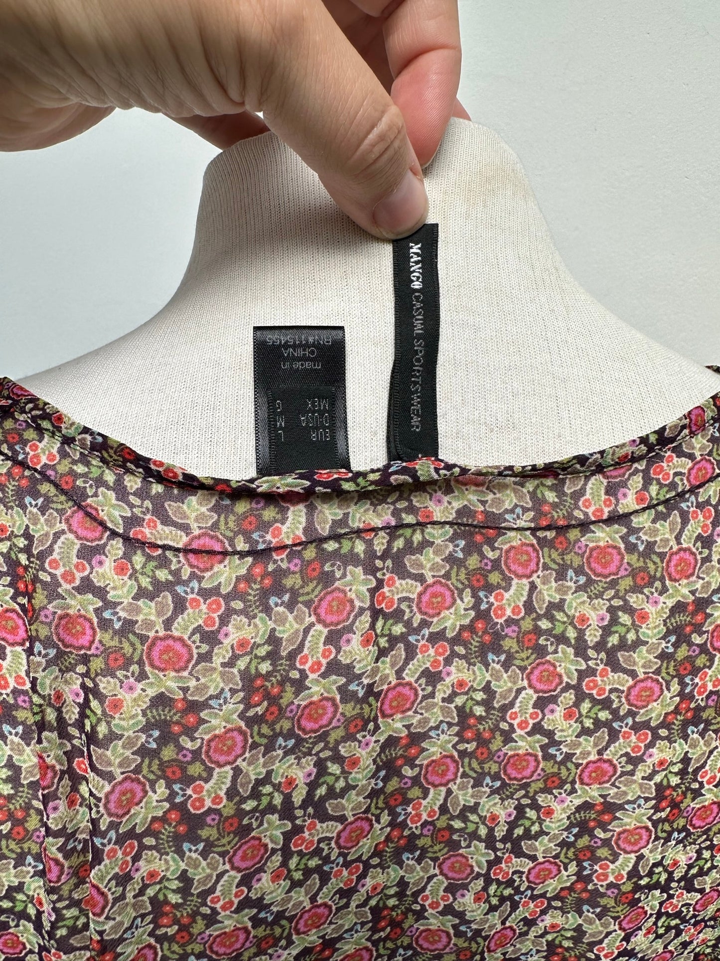 Mango floral blouse maat L