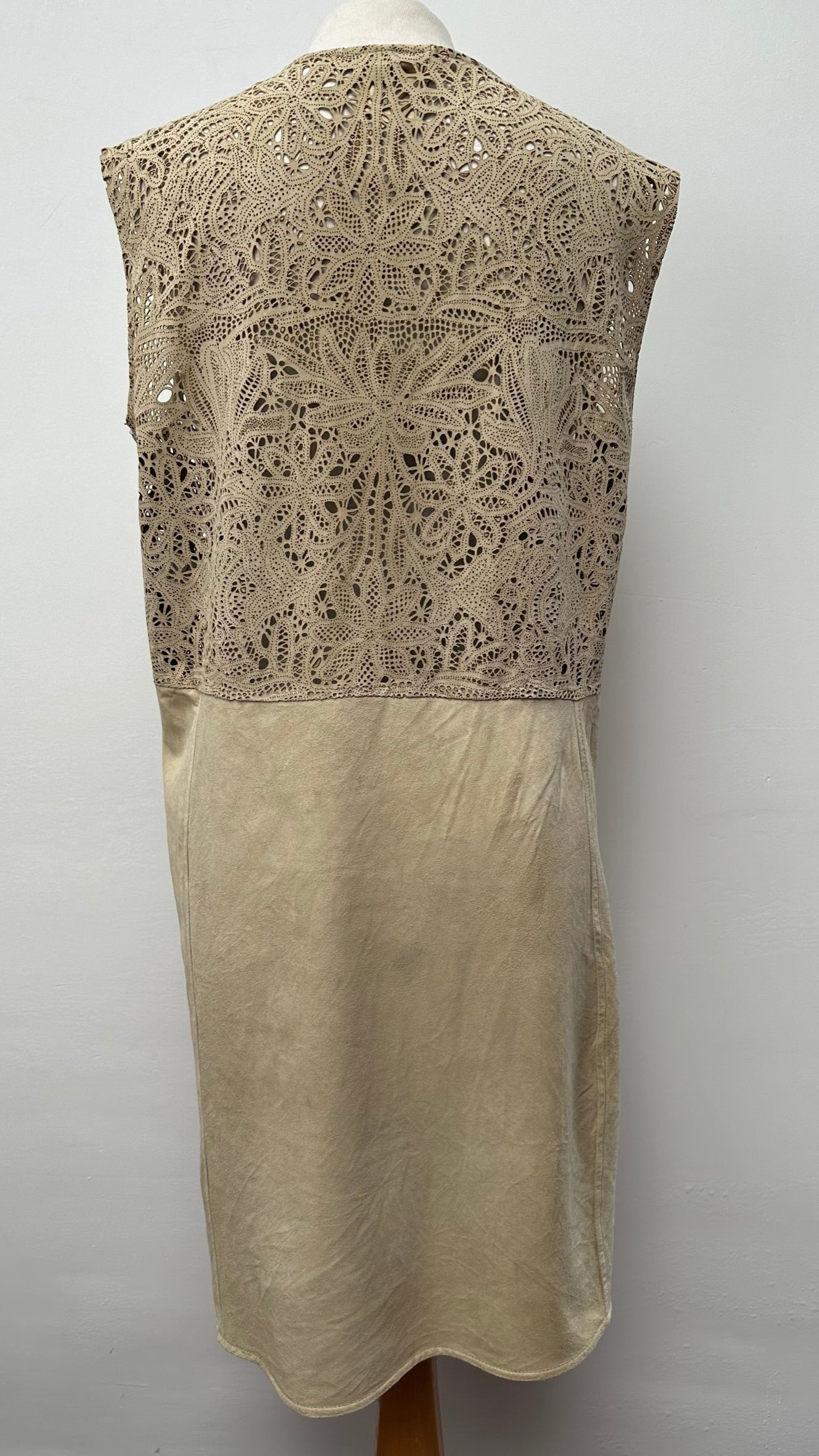 ...Soul beige leren jurk maat 40