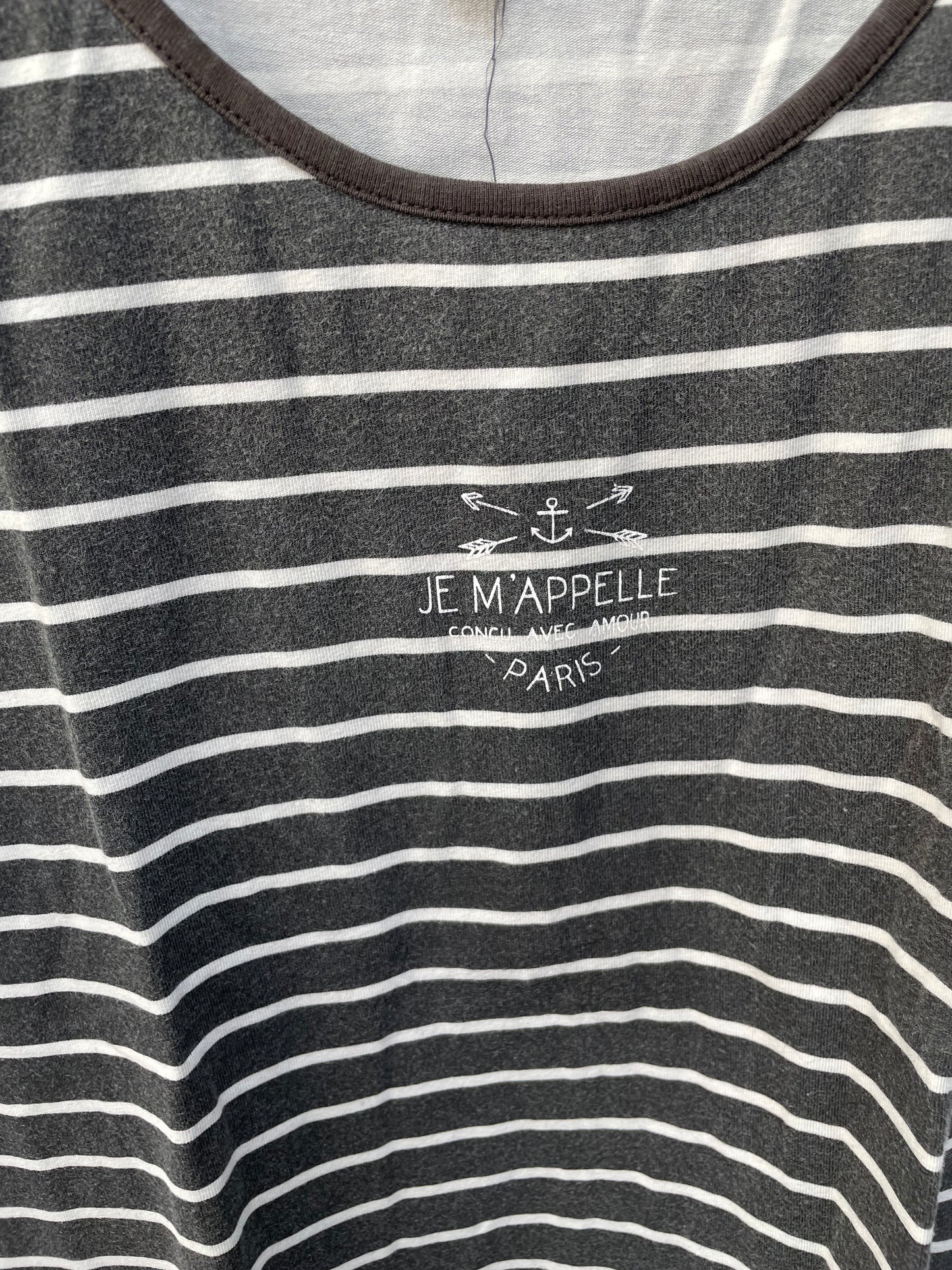 Je m'appelle zwart gestreept t-shirt maat XL