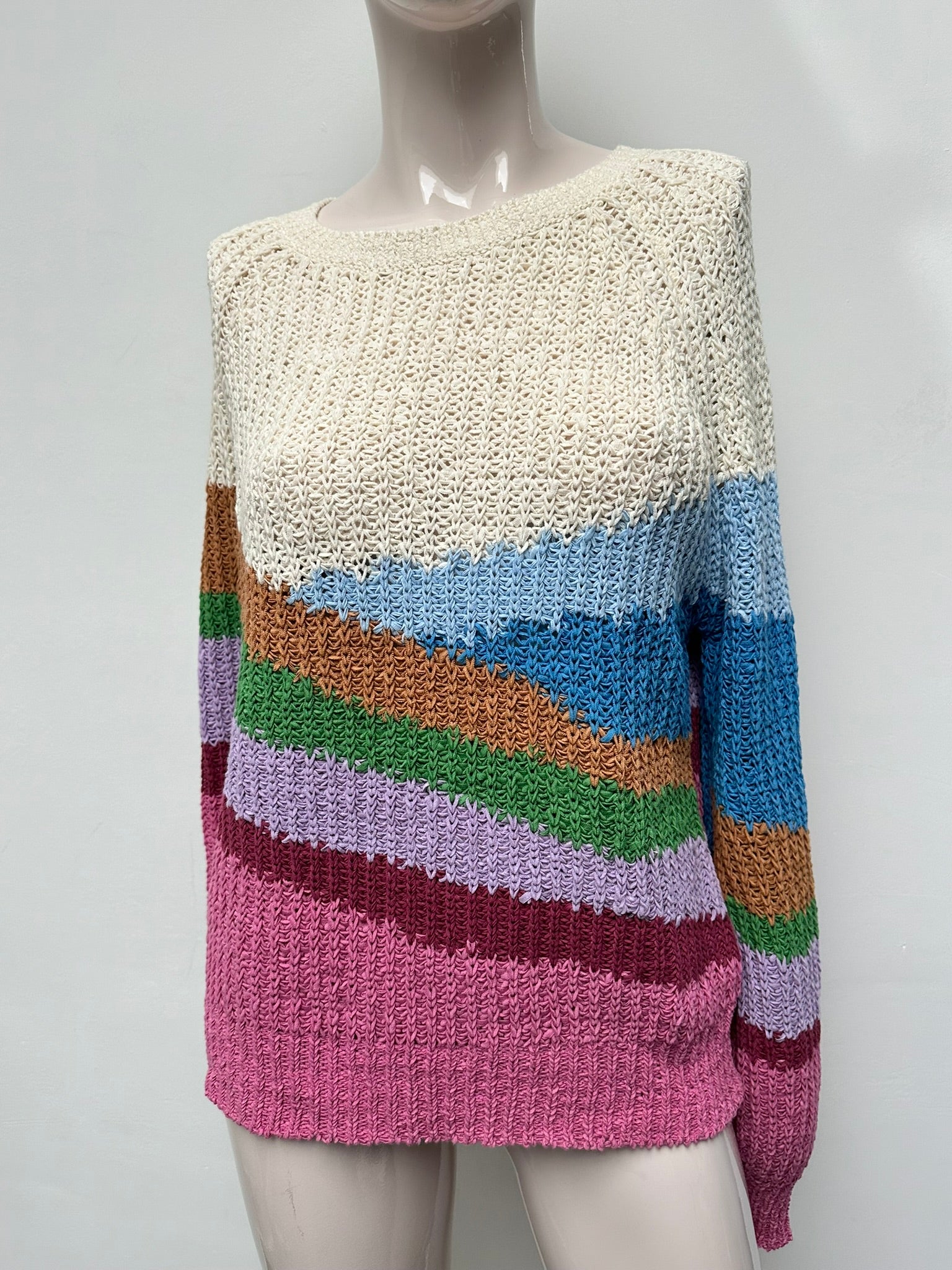Caroline Biss gebreide trui met kleurvlakken maat 36 – Meisje met
