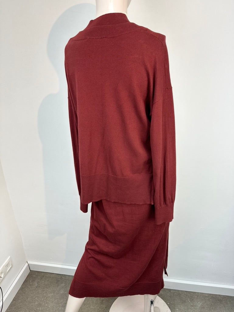 EDC by Esprit bordeauxrode jurk tweelaags maat M