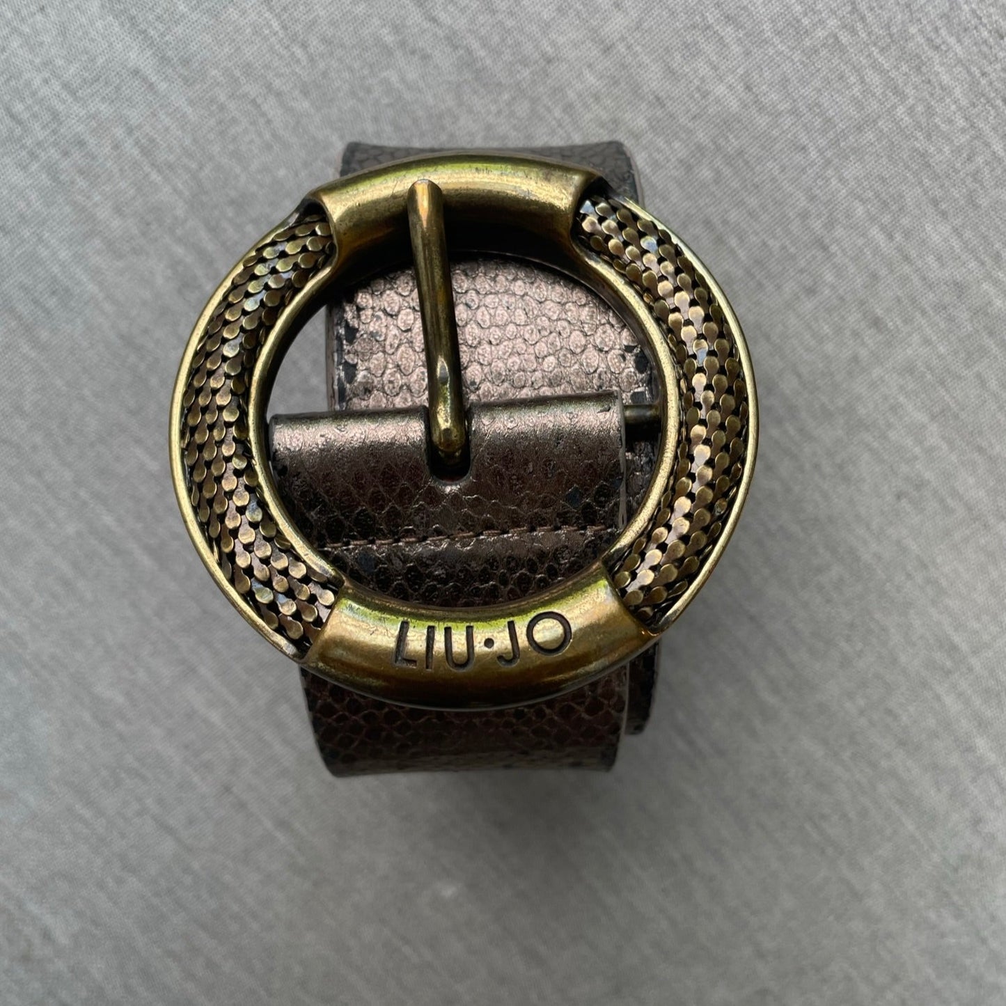 Liu Jo taupe riem met gouden gesp maat S