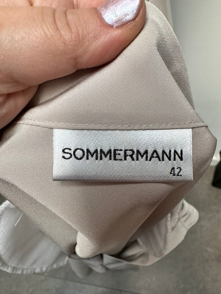Sommermann beige blouse met strik maat 42