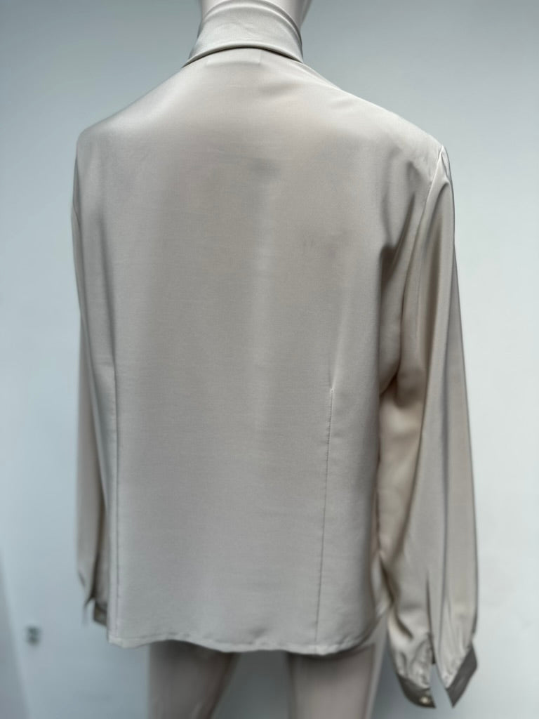 Sommermann beige blouse met strik maat 42