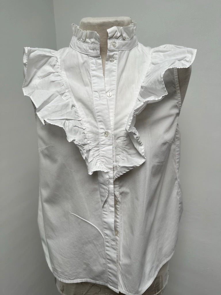 H&M blouse met ruffle wit maat 34