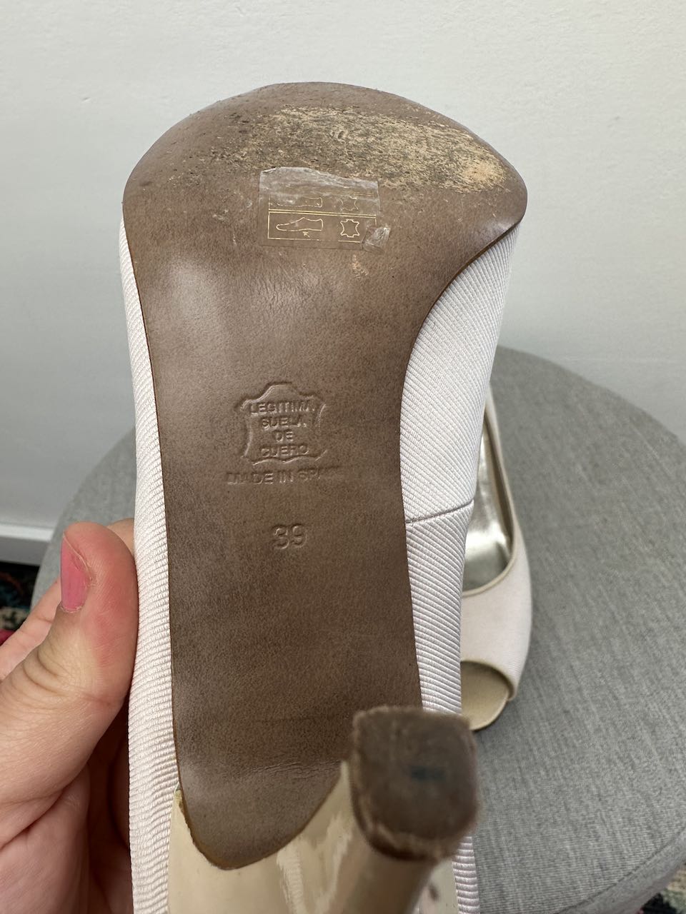 Paule Ka nude pumps met peeptoe maat 39