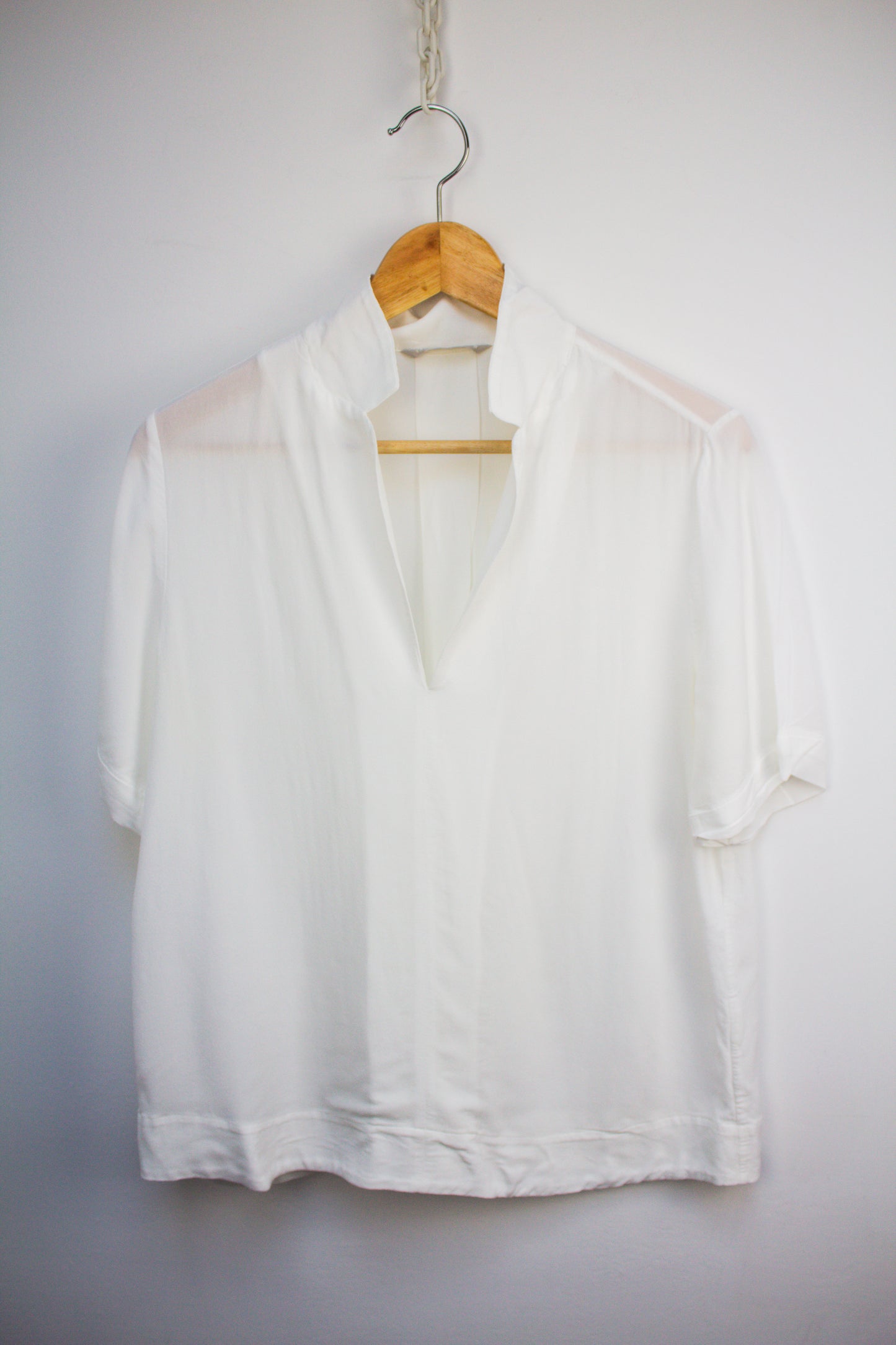Yaya witte blouse met korte mouw maat 38