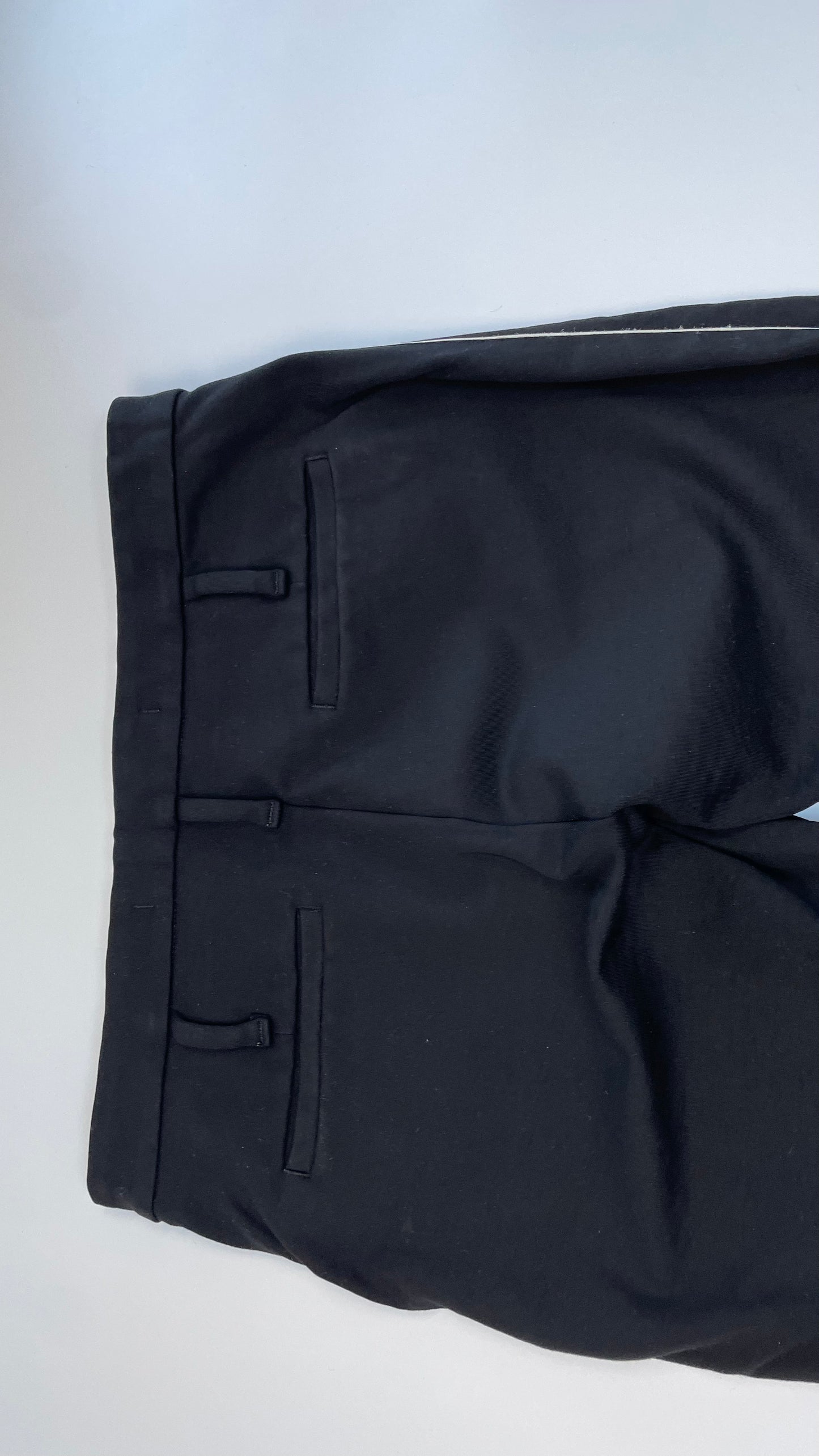 Vanilia zwarte broek met piping maat 40