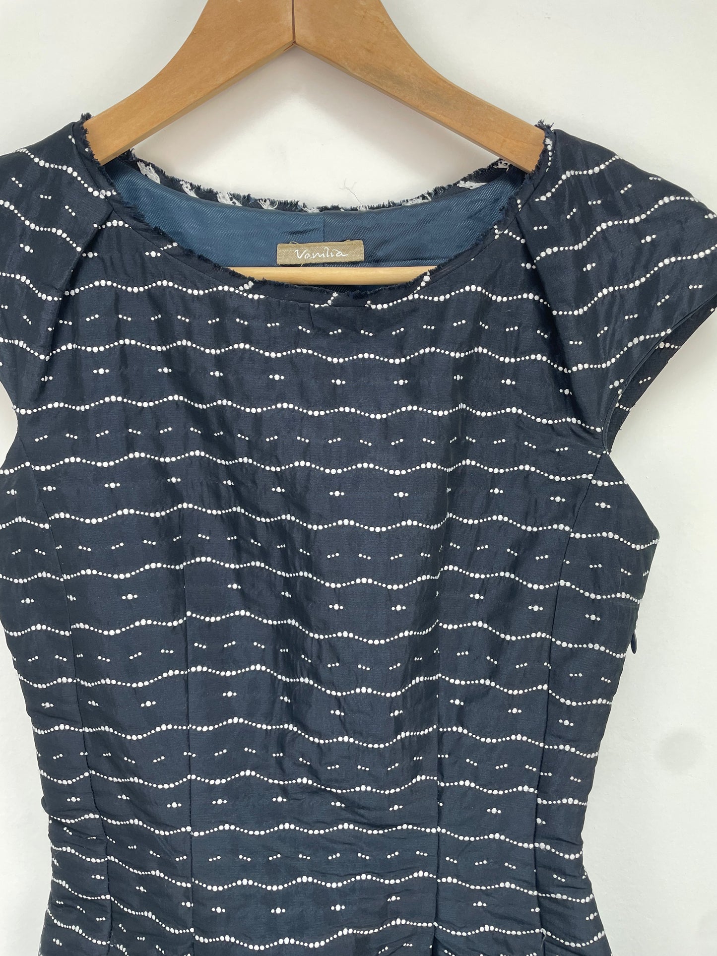 Vanilia navy jurk maat 34