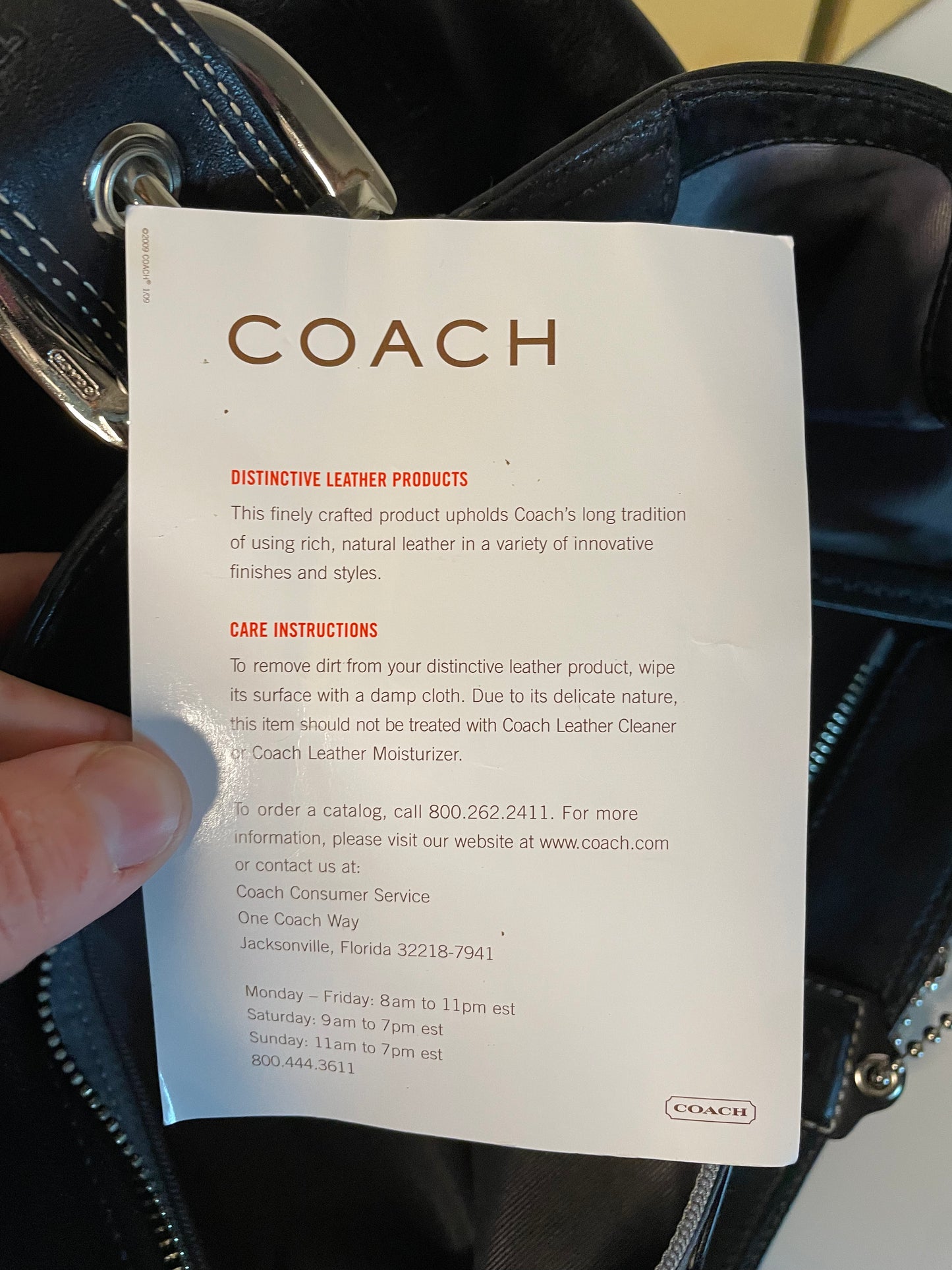 COACH schoudertas zwart leder - Meisje met de parels