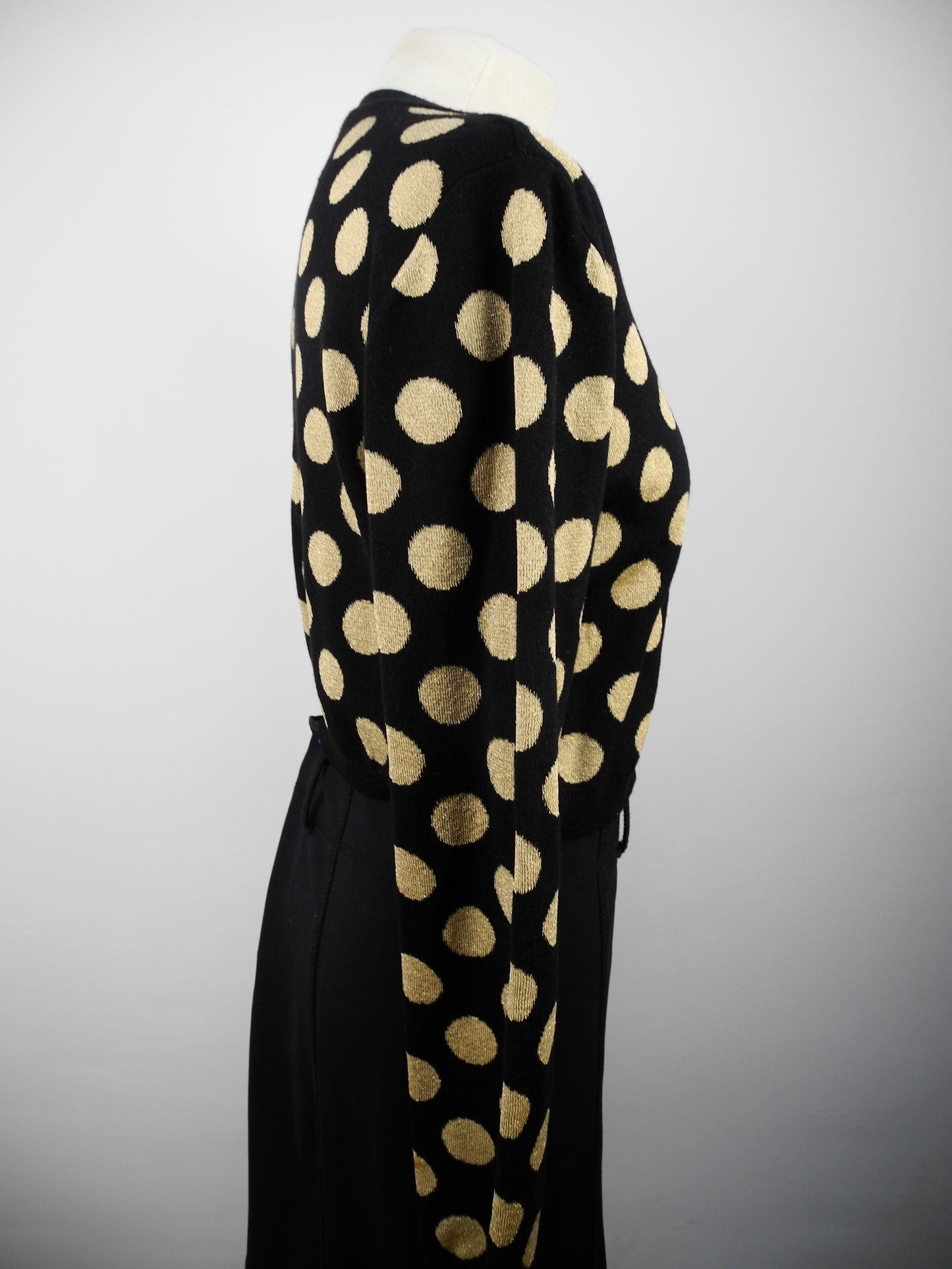 Moschino Boutique zwart vestje met stippen maat 42