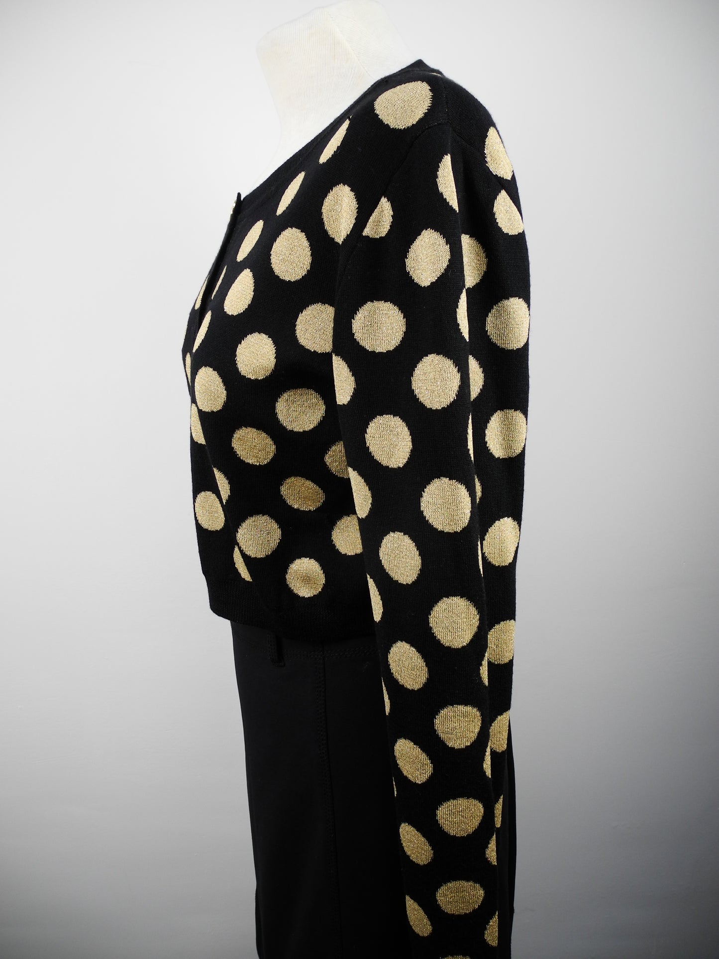 Moschino Boutique zwart vestje met stippen maat 42