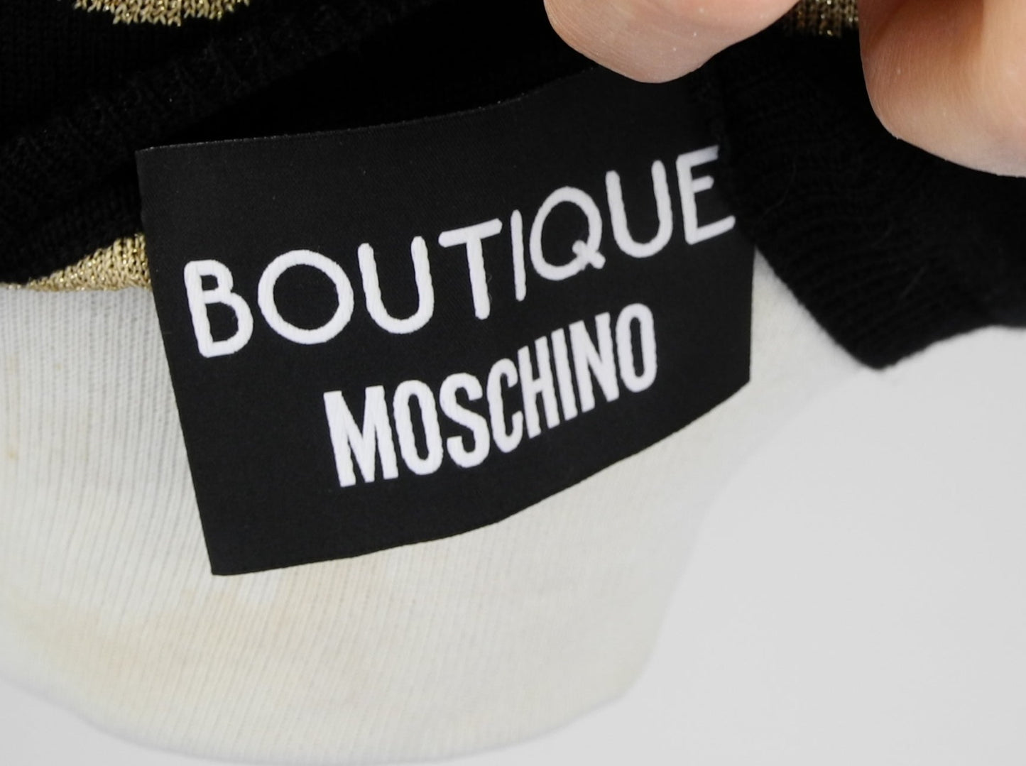 Moschino Boutique zwart vestje met stippen maat 42