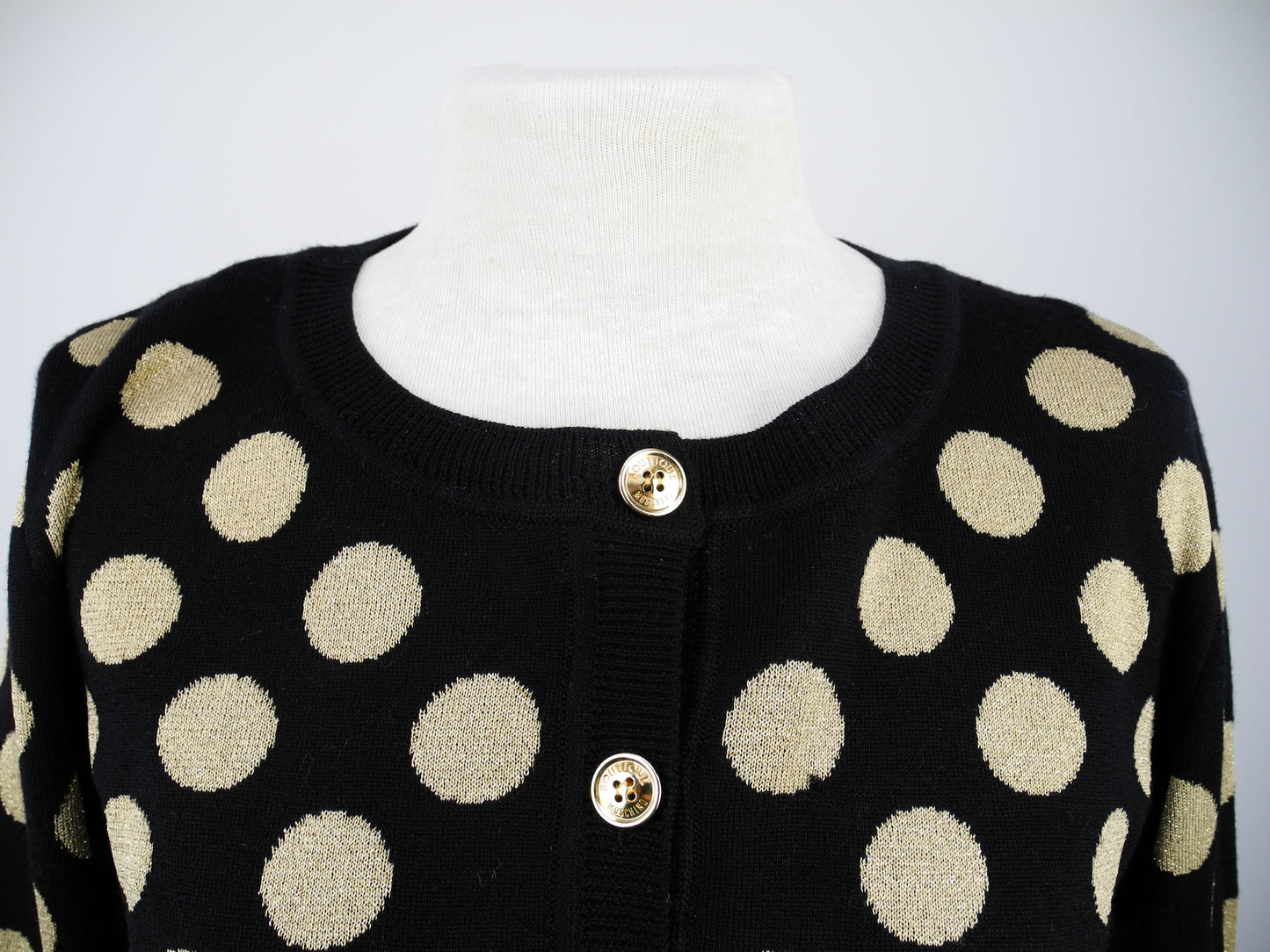 Moschino Boutique zwart vestje met stippen maat 42