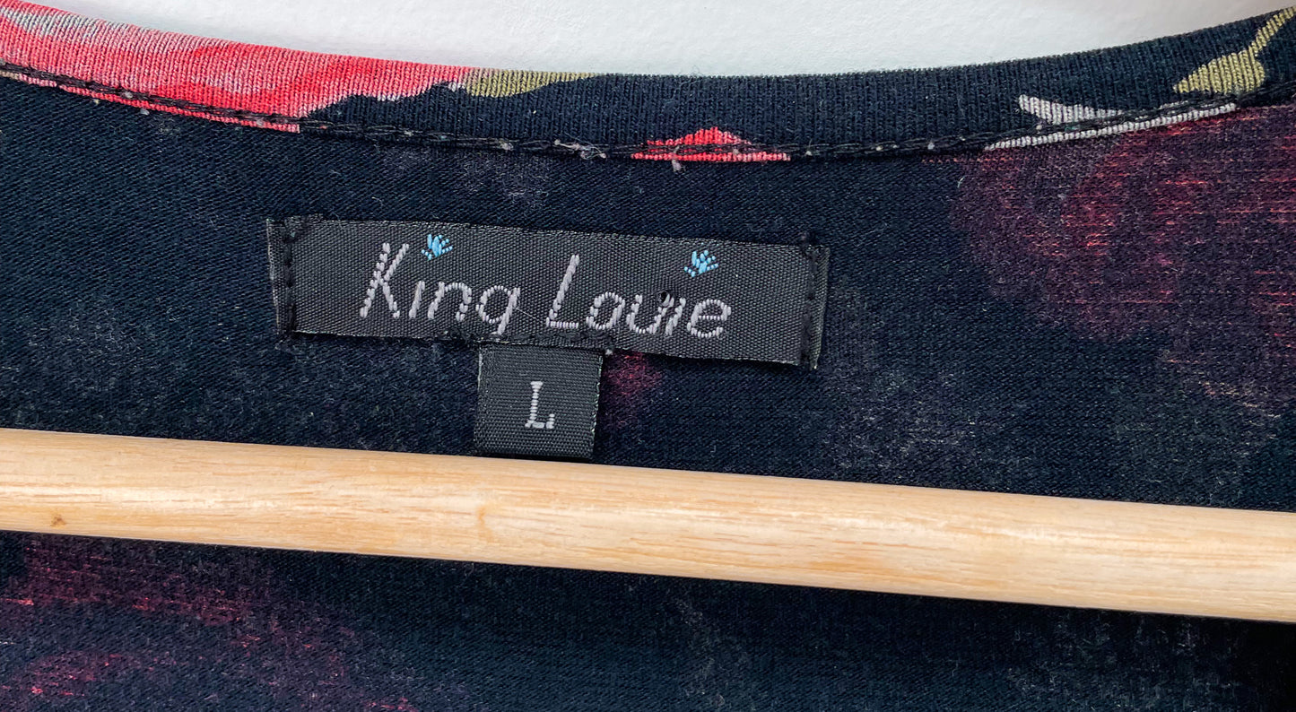 King Louie overslag top met bloemen maat L