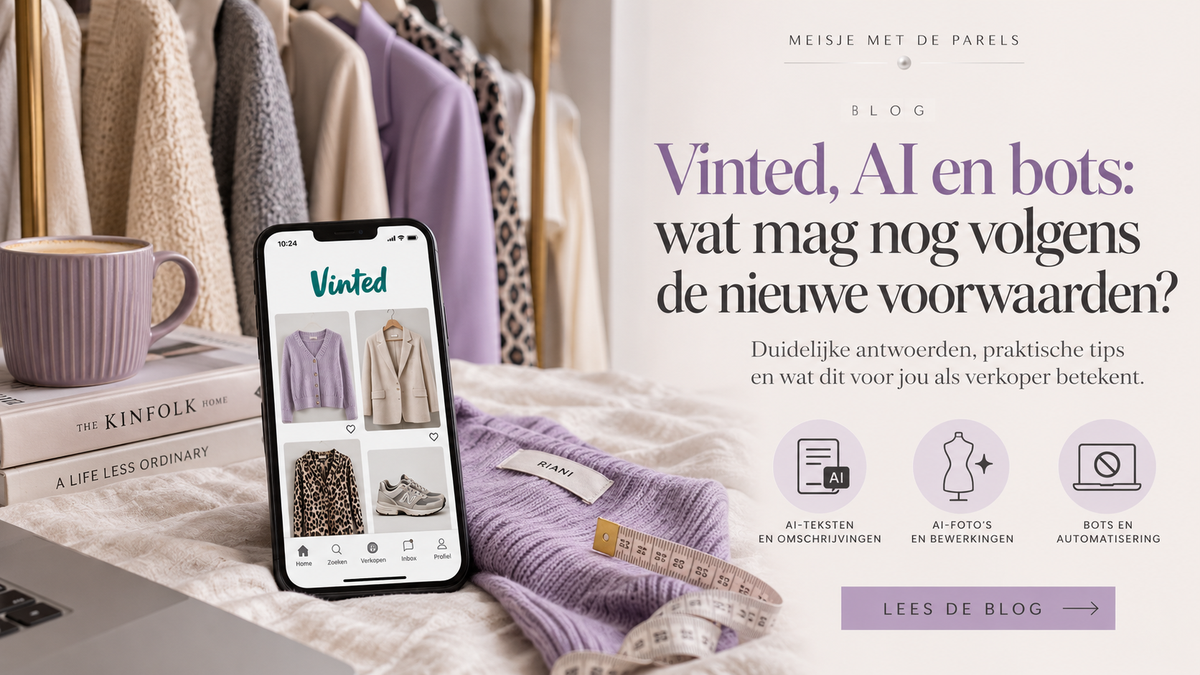 Vinted AI en bots nieuwe voorwaarden 2026 - Meisje met de Parels