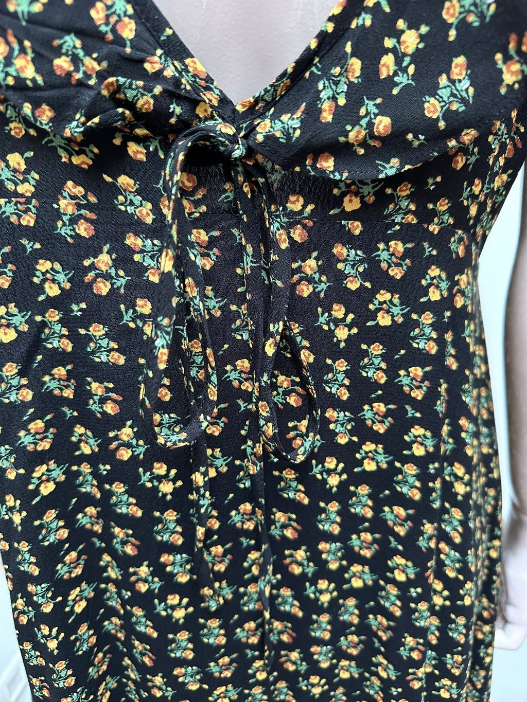 Colourful Rebel lange jurk zwart/geel maat XL
