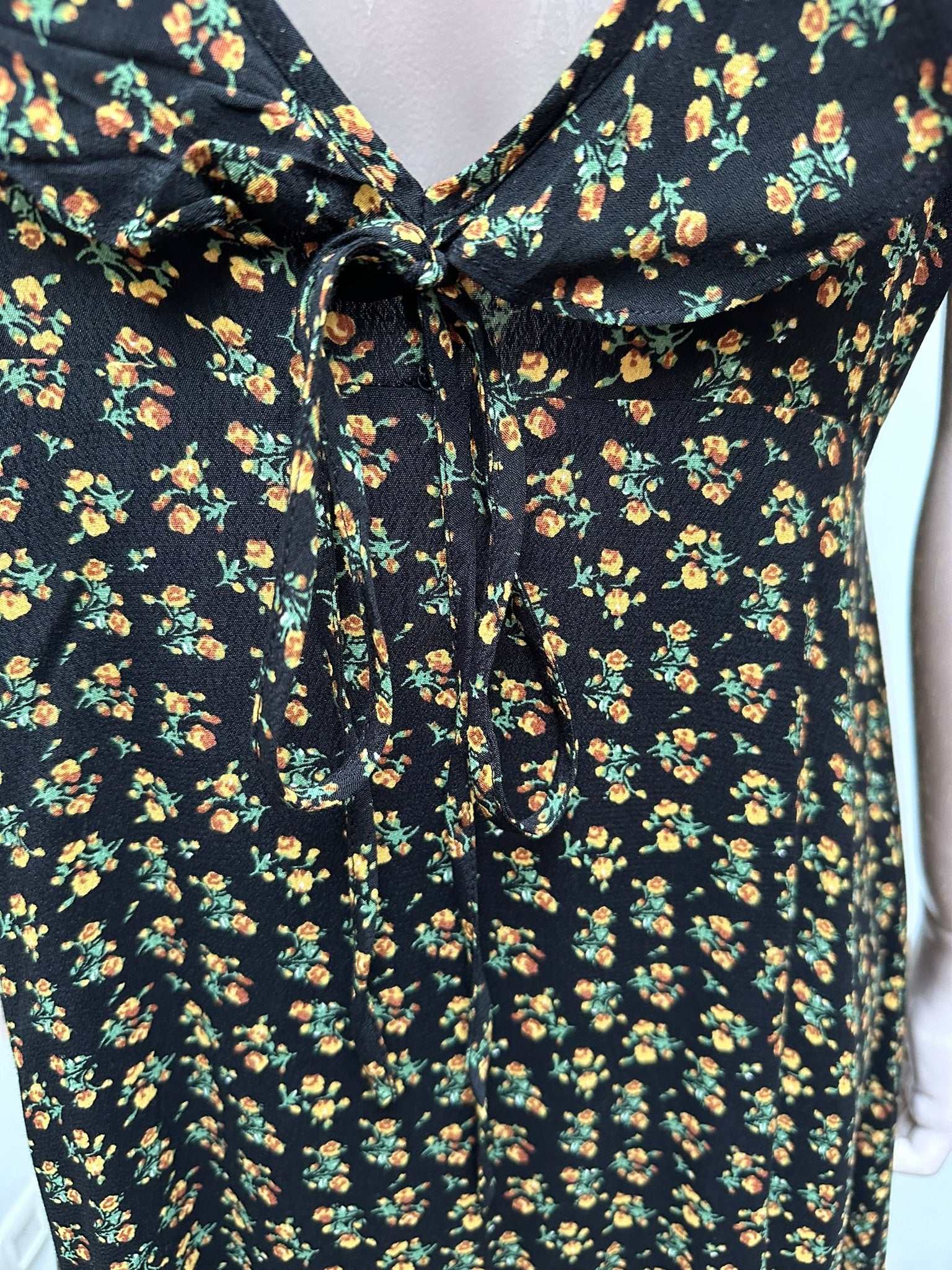 Colourful Rebel lange jurk zwart/geel maat XL