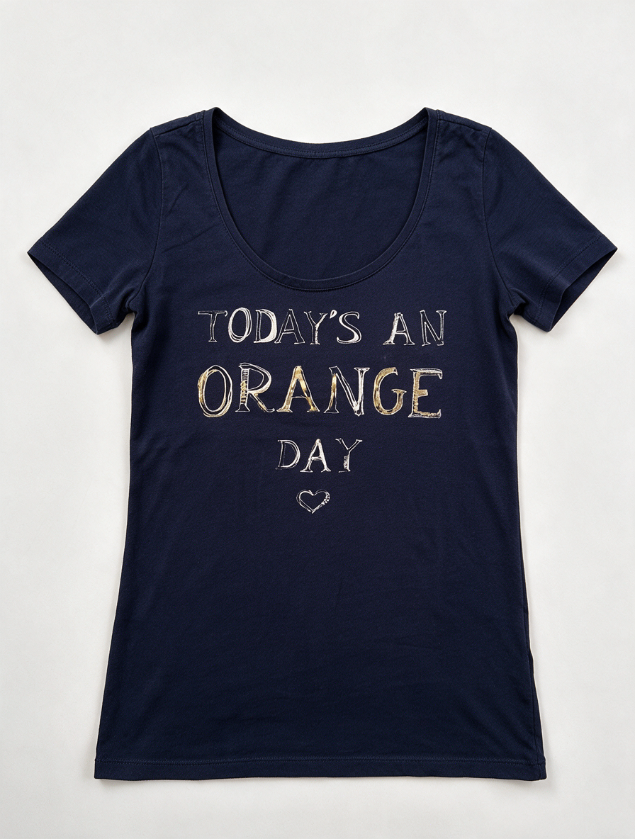 BOSS ORANGE - T-shirt - donkerblauw, tekstprint, ronde hals - S