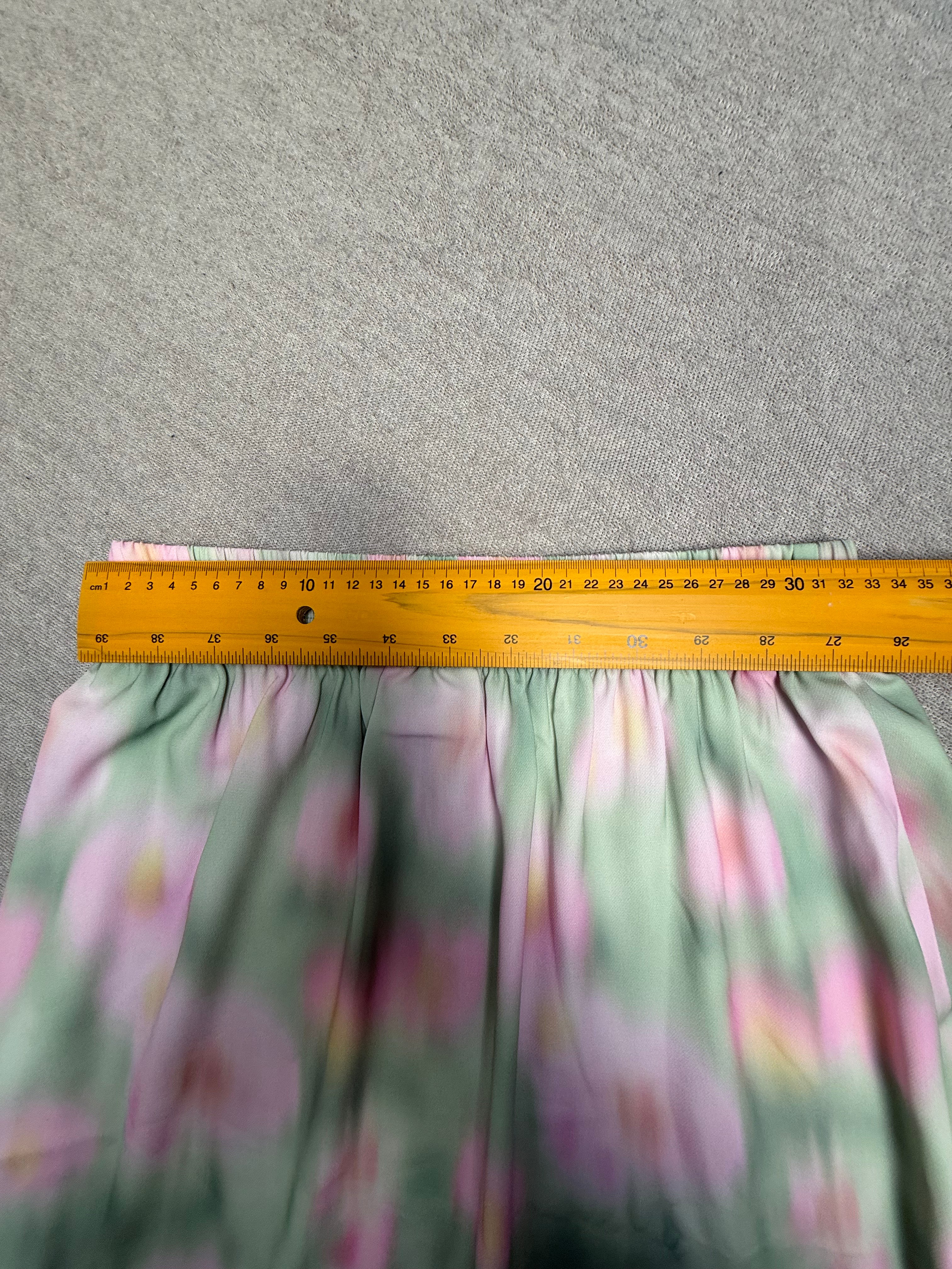 Another Label pastel bloemenrok maat S – mintgroen & roze